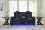 Fyne-Dyme Sapphire Power Reclining Loveseat with Console - 3660318
