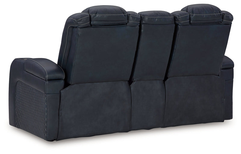 Fyne-Dyme Sapphire Power Reclining Loveseat with Console - 3660318