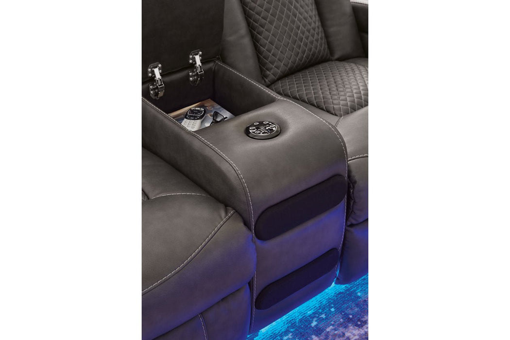 Fyne - Dyme Shadow Power Reclining Living Room Set - Gate FurniturePower Reclining Living Room Set