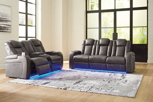 Fyne - Dyme Shadow Power Reclining Living Room Set - Gate FurniturePower Reclining Living Room Set