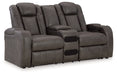 Fyne-Dyme Shadow Power Reclining Loveseat with Console - 3660218