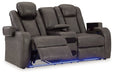 Fyne-Dyme Shadow Power Reclining Loveseat with Console - 3660218