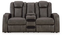 Fyne-Dyme Shadow Power Reclining Loveseat with Console - 3660218