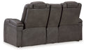 Fyne-Dyme Shadow Power Reclining Loveseat with Console - 3660218