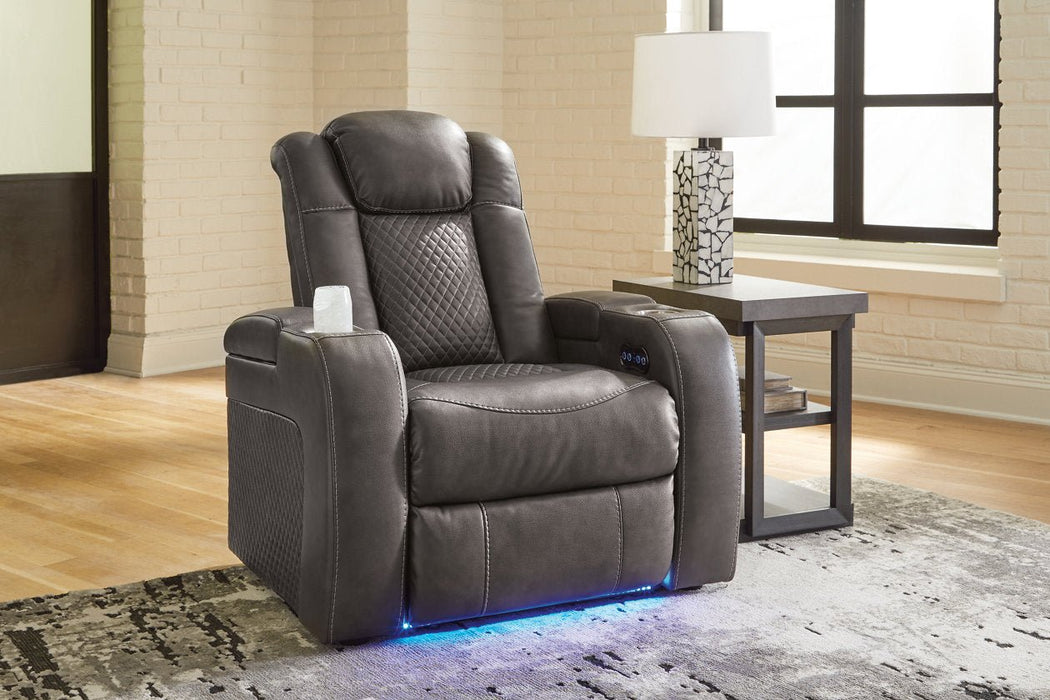 Fyne - Dyme Shadow Power Reclining Sofa, Loveseat and Recliner - Gate FurniturePower Reclining Living Room Set