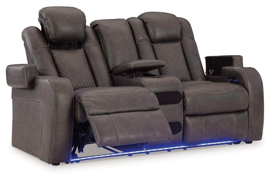 Fyne - Dyme Shadow Power Reclining Sofa, Loveseat and Recliner - Gate FurniturePower Reclining Living Room Set