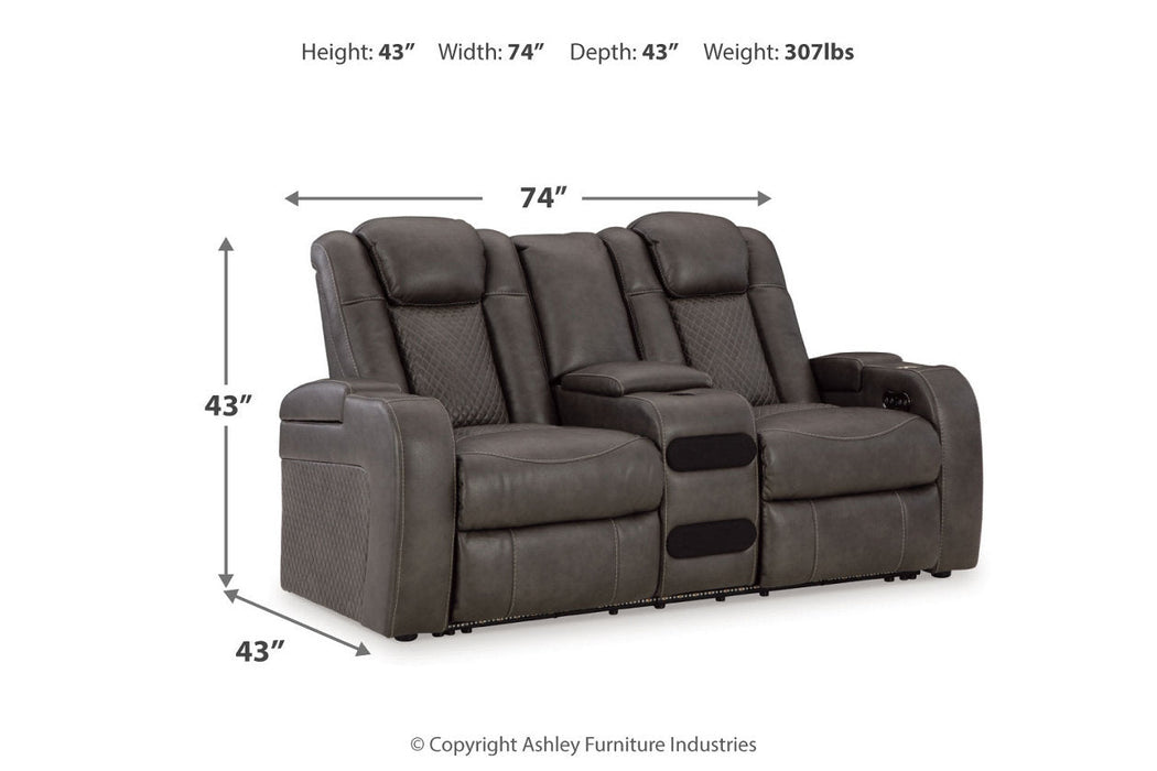 Fyne - Dyme Shadow Power Reclining Sofa, Loveseat and Recliner - Gate FurniturePower Reclining Living Room Set
