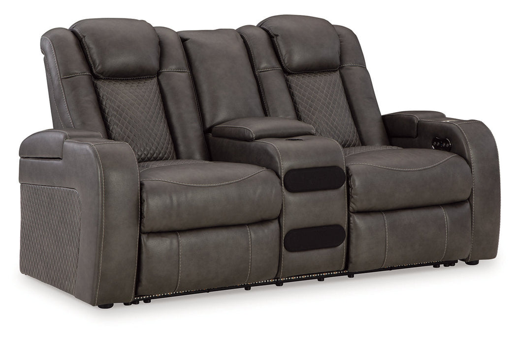 Fyne - Dyme Shadow Power Reclining Sofa, Loveseat and Recliner - Gate FurniturePower Reclining Living Room Set