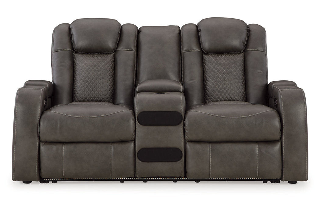 Fyne - Dyme Shadow Power Reclining Sofa, Loveseat and Recliner - Gate FurniturePower Reclining Living Room Set