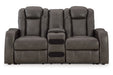 Fyne - Dyme Shadow Power Reclining Sofa, Loveseat and Recliner - Gate FurniturePower Reclining Living Room Set