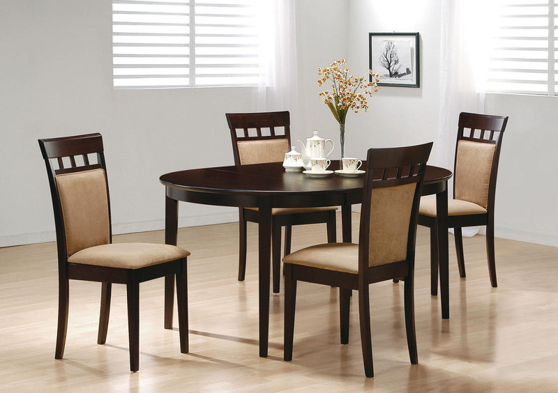 Gabriel 5-piece Extension Leaf Dining Table Set Cappuccino - 100770-S5A