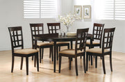 Gabriel 7-piece Extension Leaf Dining Table Set Cappuccino - 100770-S7