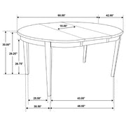 Gabriel 7-piece Extension Leaf Dining Table Set Cappuccino - 100770-S7A