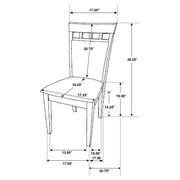 Gabriel Closed Back Dining Side Chair Cappuccino (Set of 2) - 100773