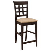 Gabriel Lattice Back Counter Chair Cappuccino (Set of 2) - 100209