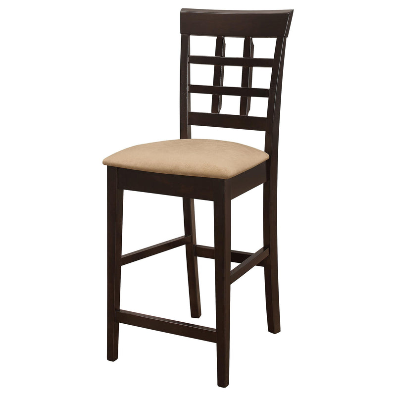 Gabriel Lattice Back Counter Chair Cappuccino (Set of 2) - 100209