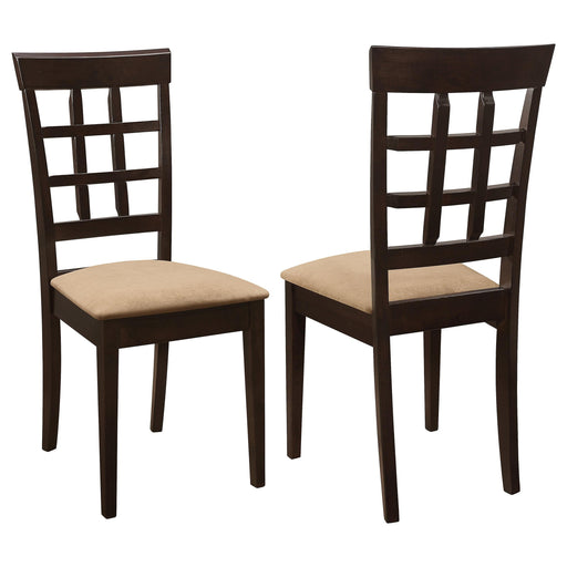 Gabriel Lattice Back Dining Side Chair Cappuccino (Set of 2) - 100772