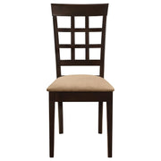 Gabriel Lattice Back Dining Side Chair Cappuccino (Set of 2) - 100772