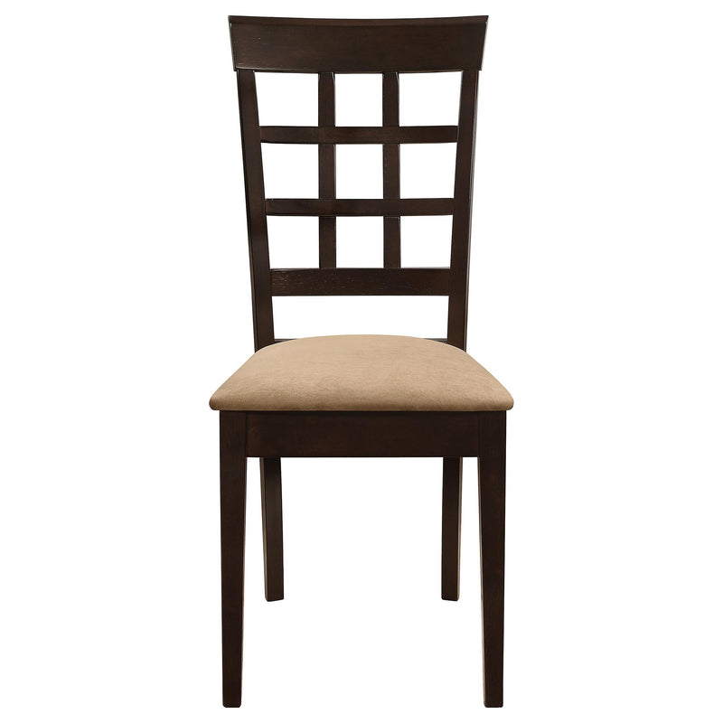 Gabriel Lattice Back Dining Side Chair Cappuccino (Set of 2) - 100772