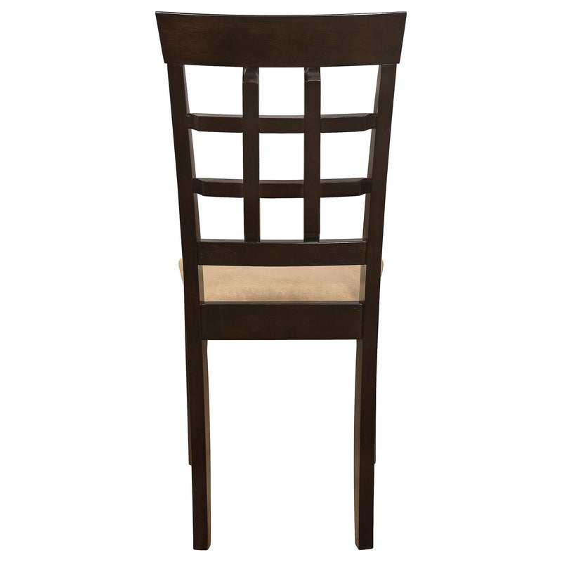 Gabriel Lattice Back Dining Side Chair Cappuccino (Set of 2) - 100772