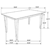 Gabriel Rectangular 59-inch Wood Dining Table Cappuccino - 100771