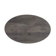 Gabriella - Dark Gray 3PC Coffee Table Set, Oval Shape Coffee Table and 2 Round Shape End Tables with Storage Shelves - T125-3PC-Set