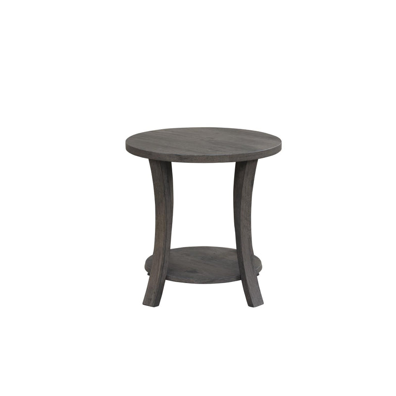 Gabriella - Dark Gray 3PC Coffee Table Set, Oval Shape Coffee Table and 2 Round Shape End Tables with Storage Shelves - T125-3PC-Set