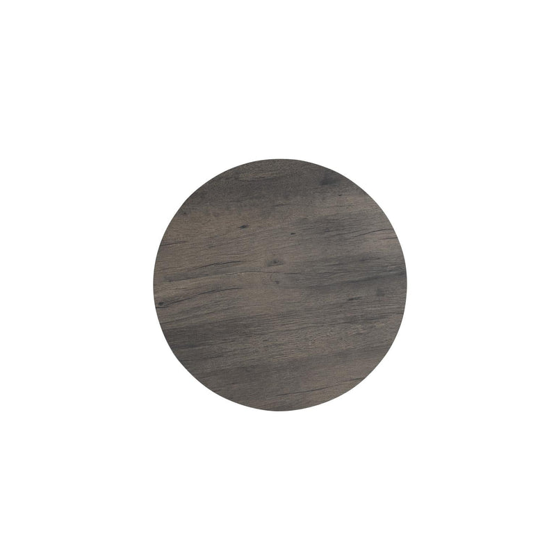 Gabriella - Dark Gray 3PC Coffee Table Set, Oval Shape Coffee Table and 2 Round Shape End Tables with Storage Shelves - T125-3PC-Set