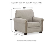 Gaelon Chair and Ottoman in Dune - PKG015823