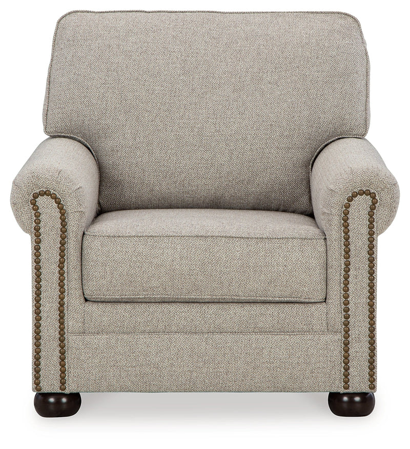 Gaelon Chair and Ottoman in Dune - PKG015823
