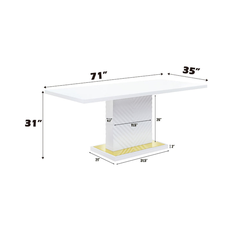 Gaines Dining Table W/Pedestal Base - DN01258