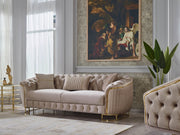 Galata 3-pieces (Sofa & Loveseat & Chair) Livingroom in Anthracite - 200-SUM-GAL-VELVET412-321