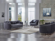 Galata 3-pieces (Sofa & Loveseat & Chair) Livingroom in Beige - 200-SUM-GAL-VELVET260-321