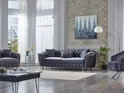 Galata Stationary Loveseat in Anthracite - 200-SUM-GAL-VELVET412-2