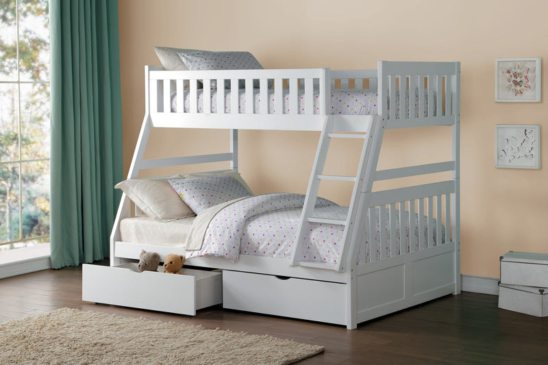 Galen White Twin/Full Bunk Bed | B2053 - Lara FurnitureBunk Bed
