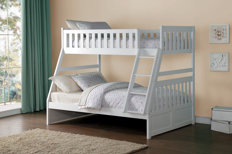 Galen White Twin/Full Bunk Bed | B2053 - Lara FurnitureBunk Bed