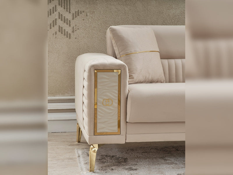 Galina Convertible Loveseat in Beige - 200-SER-GAL-ANKA529-2