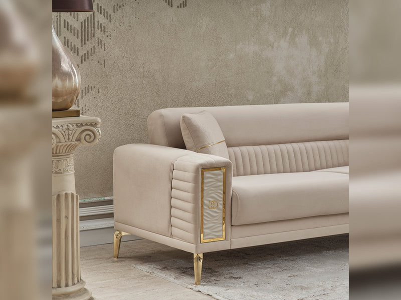 Galina Convertible Loveseat in Beige - 200-SER-GAL-ANKA529-2