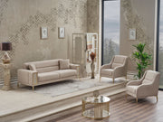 Galina Convertible Loveseat in Beige - 200-SER-GAL-ANKA529-2