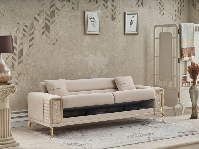 Galina Convertible Sofa in Beige - 200-SER-GAL-ANKA529-3