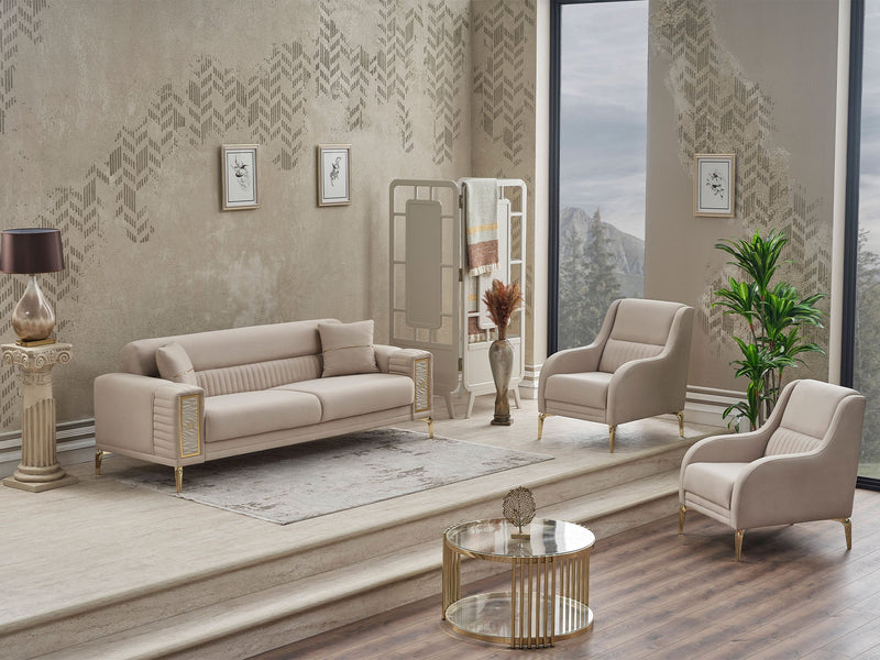 Galina Convertible Sofa in Beige - 200-SER-GAL-ANKA529-3