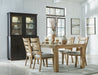 Galliden Light Brown Dining Table and 4 Chairs - Gate FurnitureDining Room Set