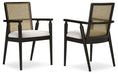 Galliden Light Brown Dining Table and 6 Chairs with Server - Gate FurnitureDining Room Set