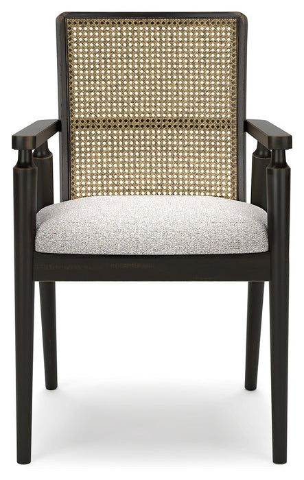 Galliden Light Brown Dining Table and 6 Chairs with Server - Gate FurnitureDining Room Set