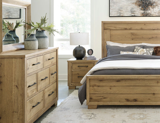 Galliden Light Brown Panel Bedroom Set - Gate FurnitureBedroom Set