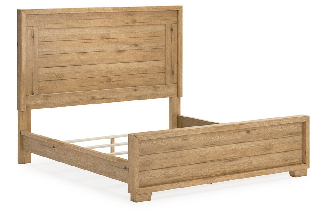 Galliden Light Brown Panel Bedroom Set - Gate FurnitureBedroom Set