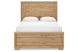 Galliden Light Brown Queen Panel Bed - Gate FurnitureQueen Bed