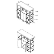 Gallimore 2-door Bar Cabinet Wine Storage White High Gloss - 182757