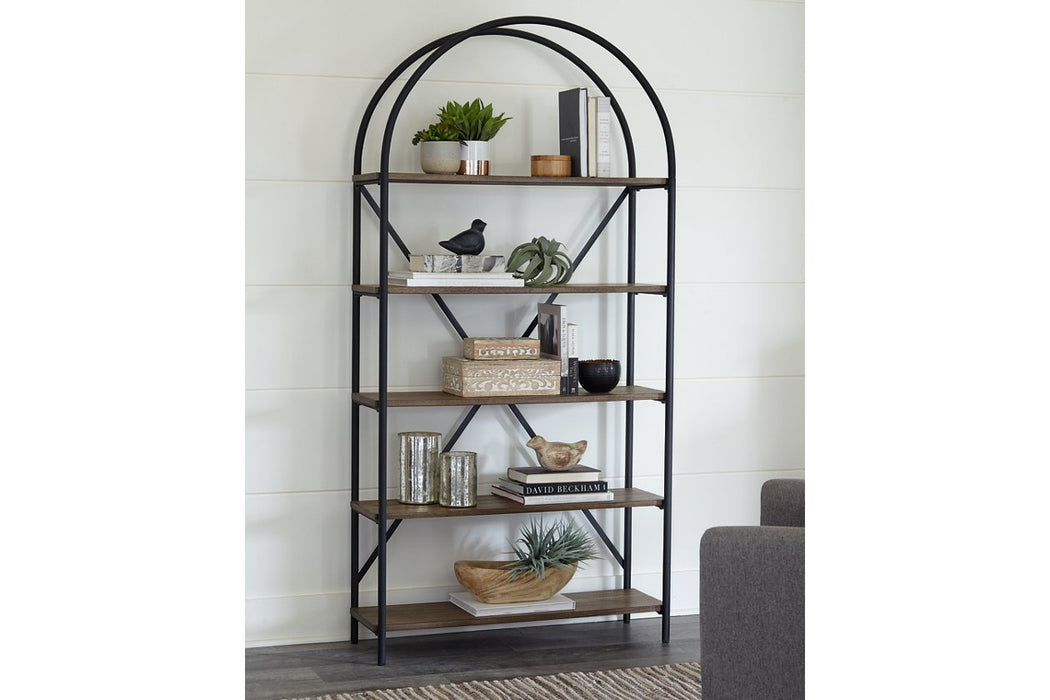 Galtbury Brown/Black Bookcase - Gate FurnitureBookcases