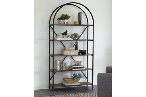 Galtbury Brown/Black Bookcase - Gate FurnitureBookcases